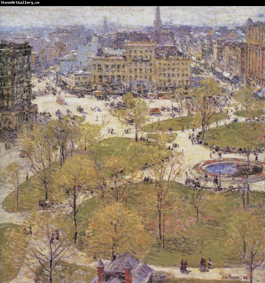 Childe Hassam Union Square in Spring